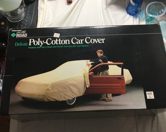 Rubber queen on the road deluxe poly-cotton car cover mew in original box