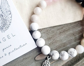 Bracciale angelo, regalo per la perdita di una persona cara, gioielli angelo custode, braccialetto personalizzato angelo, braccialetto della confraternita, regalo commemorativo - Italia