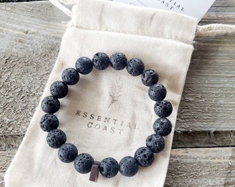 Lava Stone Aromatherapy Diffuser Bracelet | Essential Oil Bracelet