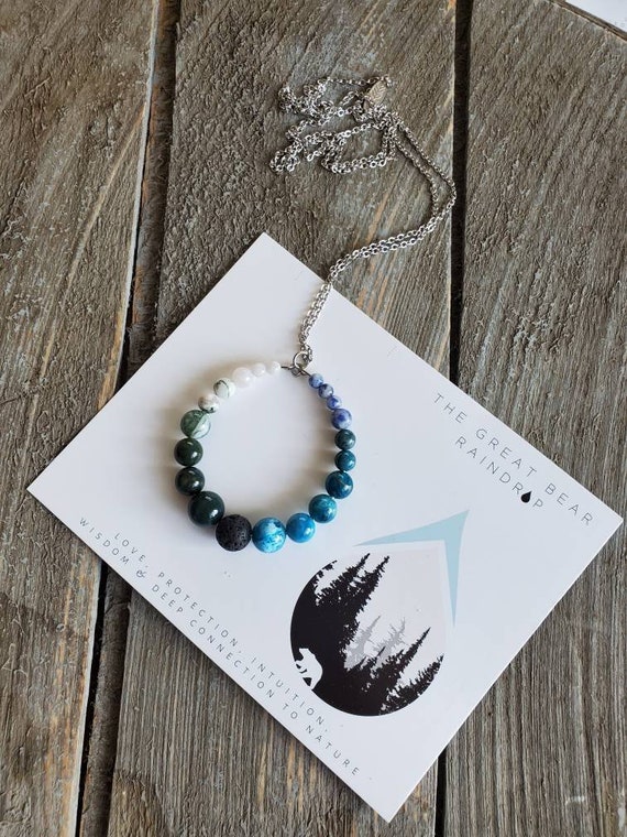 Great Bear Raindrop British Columbia Aromatherapy Necklace
