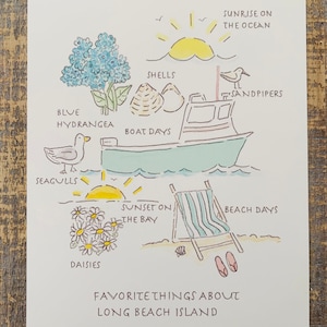 Favorite Things about Long Beach Island Print