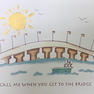 Stampa ad acquerello del ponte LBI