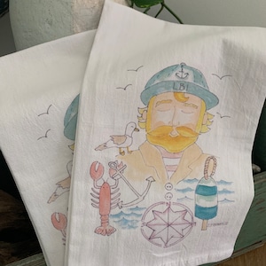 LBI Fisherman Cotton Tea Towel