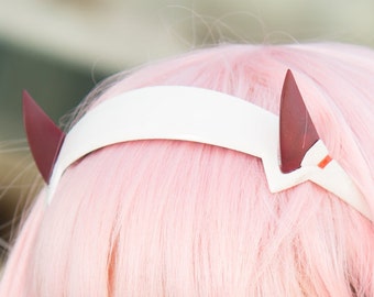 Zero Two's Headband and Horns  3D Printed Kit