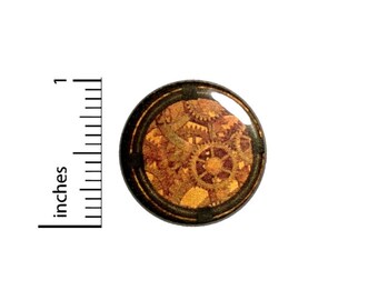 Steampunk Clockwork Button // Victorian Pin // Steampunk Clock Pinback // Pin 1 Inch 11-11
