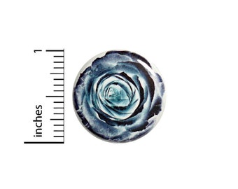 Rose Button Pin Pretty Blue Rad Unique Cheap Gift Backpack Pinback 1 Inch #61-32  -