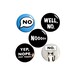 No Pin Buttons, 5 Pack of Backpack Pins, Sarcastic Funny Pin Set, Not ...