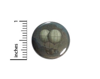 Flying Machine Balloons Dieselpunk Button // Backpack or Jacket Pinback // Steampunk Vintage Style Pin // 1 Inch 13-28