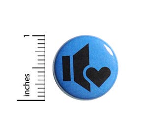 Volume Love Button Turn It Up Loud Music Cool Backpack Jacket Pin 1 Inch #47-30