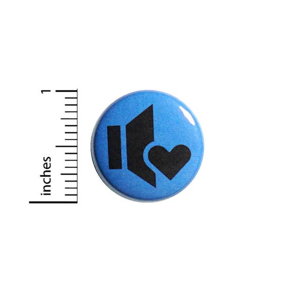 Volume Love Button Turn It Up Loud Music Cool Backpack Jacket Pin 1 Inch #47-30