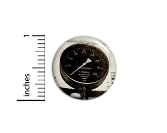 Dieselpunk Speedo Speedometer Button // Backpack or Cosplay Pinback // Steampunk Vintage Gauge Pin // 1 Inch 15-26