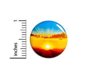 Sunset Button Backpack Pin Adventure Travel Traveling Horizon Adventurer Backpacking Photography Photographer Gift 1 Inch #65-4