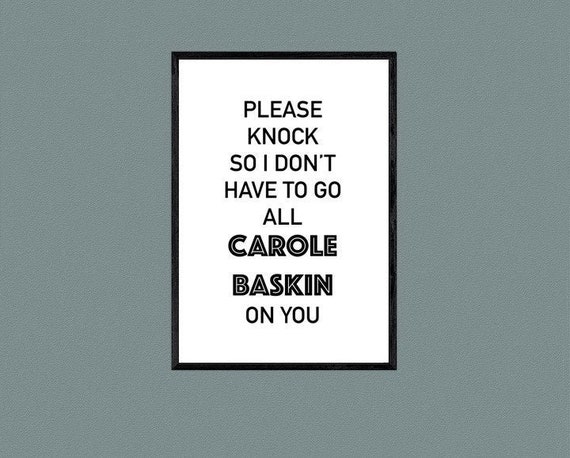 Funny Printable Art, Boss Gift, Carole Baskin Sign, Please Knock Sign, Digital Wall Art, Office Door Sign, Poster, Funny Office Sign