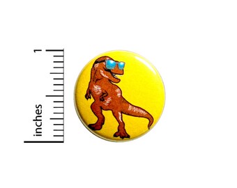Funny T-Rex With Sunglasses Button Backpack Pin Summer Pinback Random 1 Inch #82-7