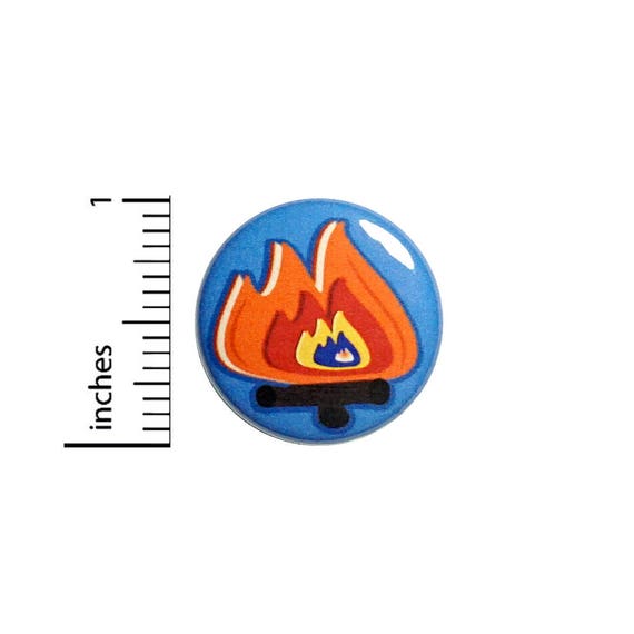 Cool Campfire Bonfire Button Badge Camping Backpack Jacket Pin Pinback 1 Inch #50-8 -