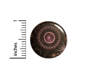 Whimsical Steampunk Button, Fractal Pin, Dieselpunk Badge, Weird Cool Badge, Purple Spiral Pinback, 1 Inch 2-22