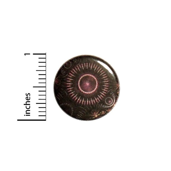 Whimsical Steampunk Button, Fractal Pin, Dieselpunk Badge, Weird Cool Badge, Purple Spiral Pinback, 1 Inch 2-22