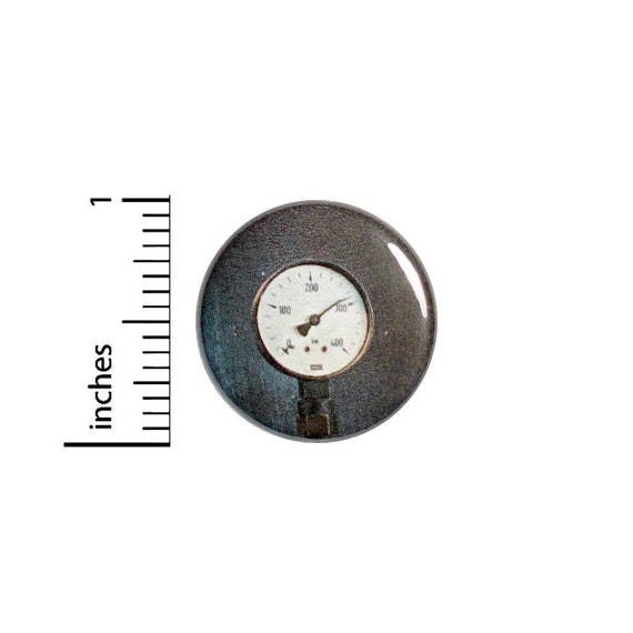 Steampunk Gauge Button //  Backpack or Jacket Lapel Pin // Button Dieselpunk // Pinback 1 Inch 3-27