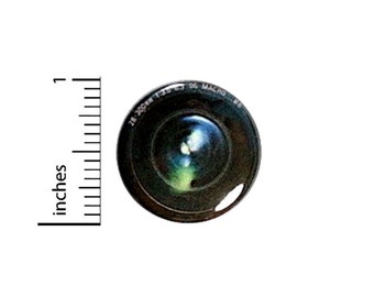 Camera Lens Button // for Backpack or Jacket Pinback // Lens Photographer Gift Pin // 1 Inch 15-2
