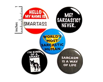 Sarcastic Funny Buttons Edgy Humor Pin for Backpack or Jackets Lapel Pins Awesome Joke Gifts 5 Pack Gift Set 1 Inch P40-2