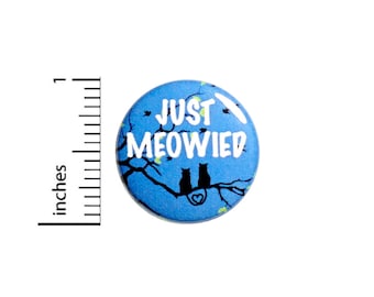 Just Married Button Cat Puns Just Meowied Cute Wedding Reception Favor Pinback Unique Cats In Love Goodie Bag Pin 1 Inch #69-1