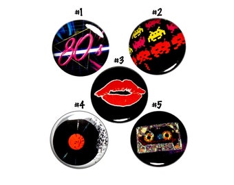 I Love The 80'S Pin Buttons or Fridge Magnets, The 80's Gift Set, Backpack Pin 5 Pack, Buttons or Magnets, 80s Music, Movies 1" EP3-1