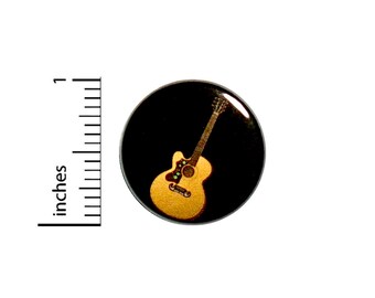 Acoustic Guitar Button Jacket Backpack Pin Singer Songwriter Music Shows Indie Rock Pinback  1 Inch #37-10