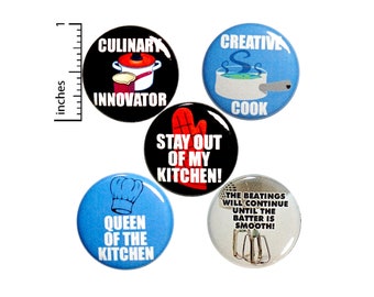 Cooking Pin Buttons or Fridge Magnets, Funny Mom Gifts, Cooking Gifts, Button Pins or Magnets, Funny Cooking Gift, Mom Gift, 1 Inch P24-5