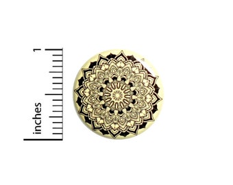 Cool Mandala Button Backpack Pin Circular Graphic Jacket Pinback 1 Inch #64-2