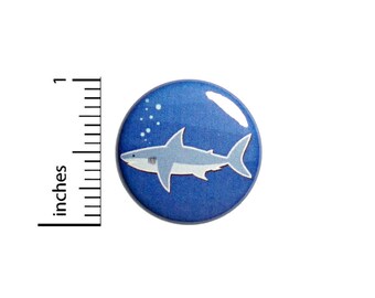 Shark Button Pin or Fridge Magnet, Shark Pin, Birthday Gift, Cool Shark Gift, Backpack Pin, Shark Pin Button or Magnet, 1 Inch #80-31
