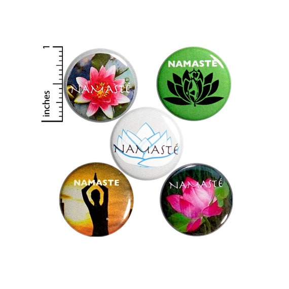 Yoga Pin Buttons or Fridge Magnets, Yoga Pins, Backpack Pins, Yoga Gifts, Teacher, Student, Pin Buttons or Magnets, Yoga Gift Set, 1" P39-5