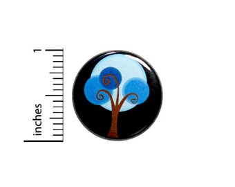 Cute Blue Tree Pin, Button Pin or Fridge Magnet, Nature Gift, Birthday Gift, Backpack Pin, Tree Pin Gift, Button or Magnet, 1" 86-21