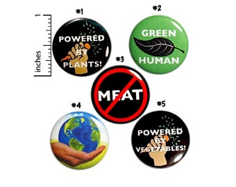 Vegetarian Button 5 Pack of Backpack Pins Vegan Buttons Badges Lapel Pins Eco-Friendly Vegetarian Button Gift Set 1" #P21-2