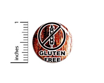 Gluten-Free Button No Gluten Wheat White Flour Backpack Small Allergy Alert Pinback 1 Inch #67-12