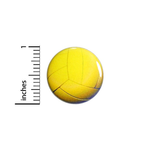 Water Polo Ball Button // Team Water Sports Pin // Backpack or Jacket Pinback // Lapel Pin // 1 Inch 91-15