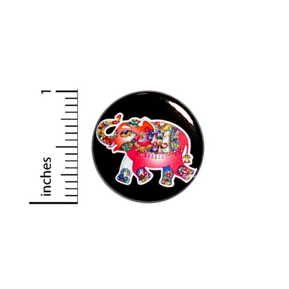 Pink Mandala Elephant Rad Tattoo Style Awesome Jacket Backpack Pinback 1 Inch #60-11