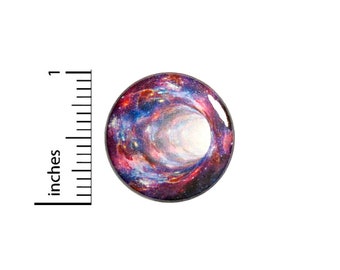 Space Tunnel Button or Fridge Magnet, Cool Fantasy Space Gift, Tunnel in Outer Space, Fantasy Gift, Button or Fridge Magnet, 1 Inch #81-24