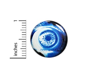 Eyeball Eye Button Sci Fi Techy Weird Odd Bizarre Strange Wired Caffeinated Creepy Spooky Jacket Pinback 1 Inch #67-9