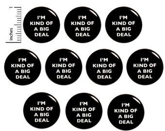 Positive Pins or Fridge Magnets (10 Pack) I'm Kind of a Big Deal, Motivational Buttons or Magnets, Team Building Employee Gifts  1" 10PS9-14