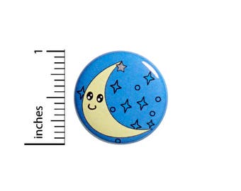 Cute Button Moon And Stars Cartoon Style Jacket Backpack Pin Pinback 1 Inch #55-24