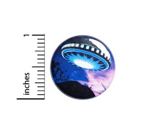 UFO Sci-Fi Button Pin or Fridge Magnet, Space, Aliens, Backpack Pin, Lapel Pin, Pin for Backpacks or Fridge Magnet, Gift, 1 Inch 95-24