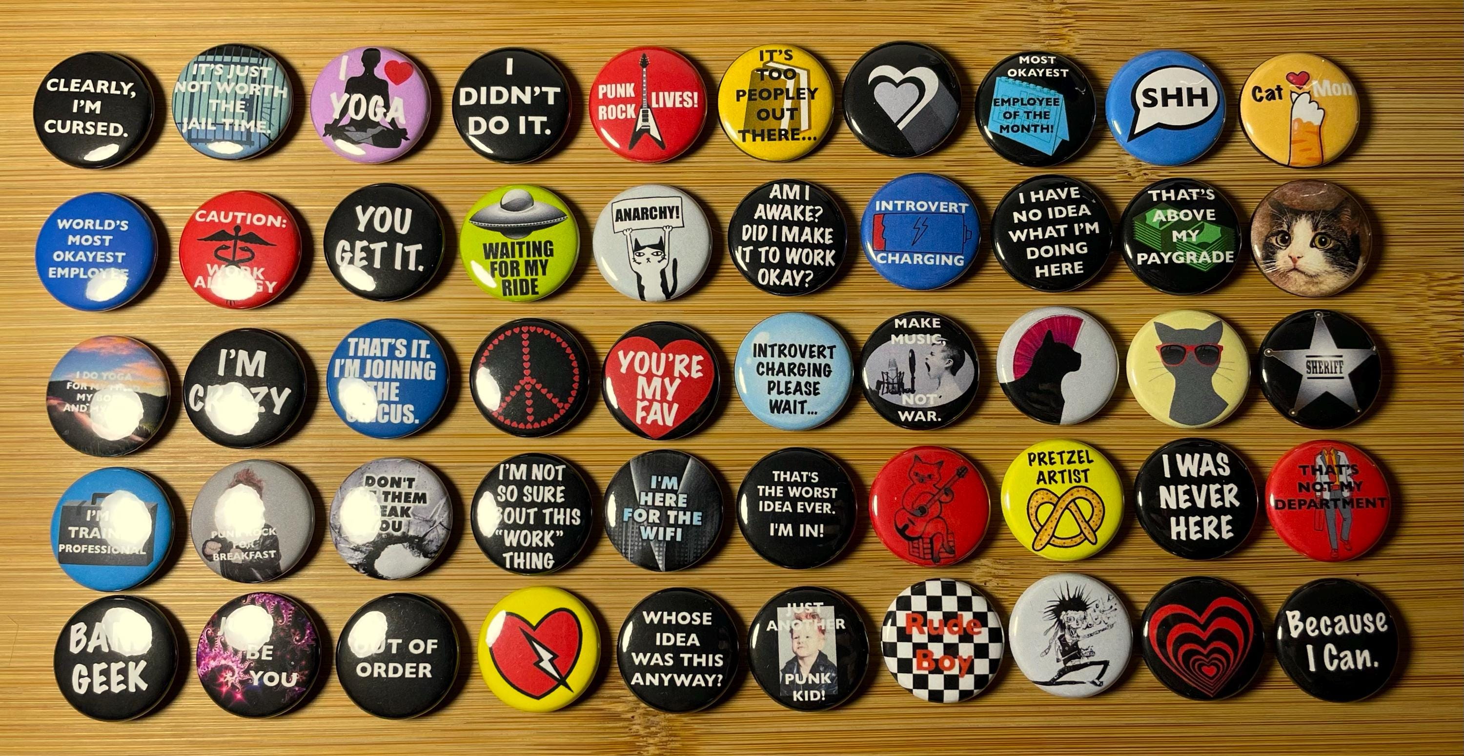 Vintage Button Pins Lot - Etsy