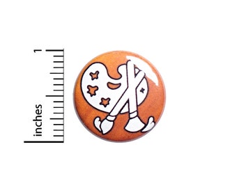 Painter Artist Button Pin or Fridge Magnet, Backpack Pin, Lapel Pin, Paint Palette Pin, Pin-Back, Button Cool, Artistic Gift, 1 Inch SP2-5-3