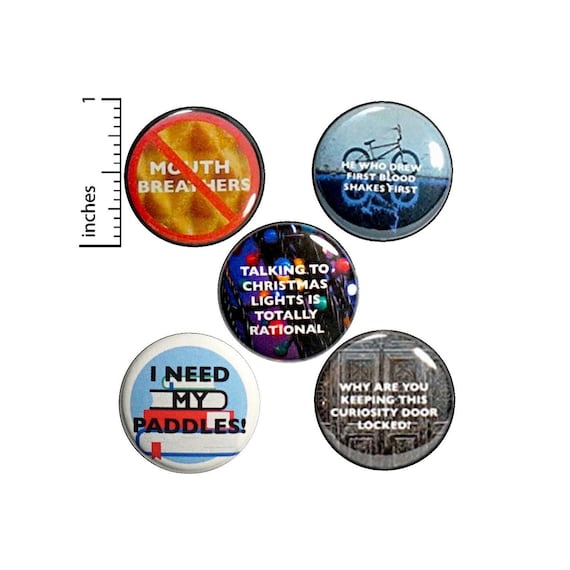 No Mouth Breathers Set of Pin for Backpack Buttons or Fridge Magnets Backpack Pins Lapel Pins I Need My Paddles 5 Pack Gift 1" #P1-5