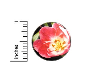 Tulip Flower Button Pin for Backpacks or Jackets Pinback Cool Badge Lapel Pin Pink Floral Nature 1 Inch 88-22