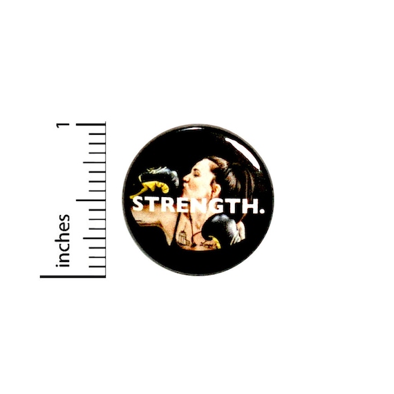 Strength Strong Women Feminist Button Backpack Pin Badge Brooch Positive Lapel Pin Pinback 1 Inch #62-11