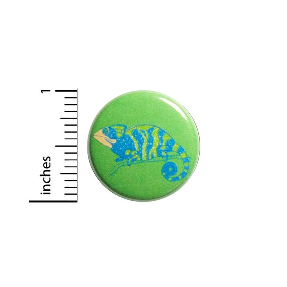 Chameleon Lizard Button Backpack Pin 1 Inch #82-16