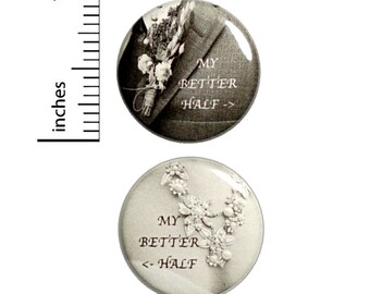 Wedding Reception Buttons 2-Pack // Cheap Table Favors // Elegant Pins Set of 2 // 1 Inch Pins 12-26-27
