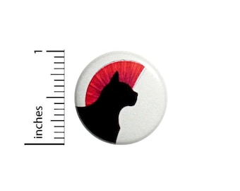 Funny Button Punk Rock Mohawk Cat Pink Black Backpack Pin Rad Awesome 1 Inch #37-13