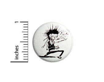 Funny Punk Rock Zombie Button Awesome Cool Jacket or Backpack Pin 1 Inch #37-9